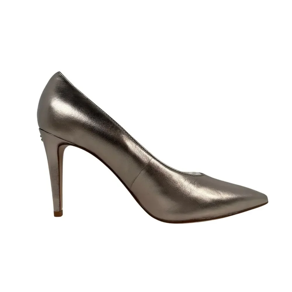 Coach Skyler‎ Pumps Womens 8.5 Metallic Champagne Gold Stiletto Heel Pointed Toe